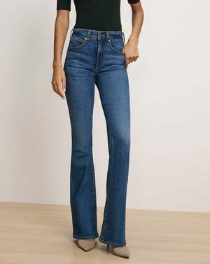 Veronica Beard Jeans Size 24 Beverly High Rise Skinny Flare Bright Blue